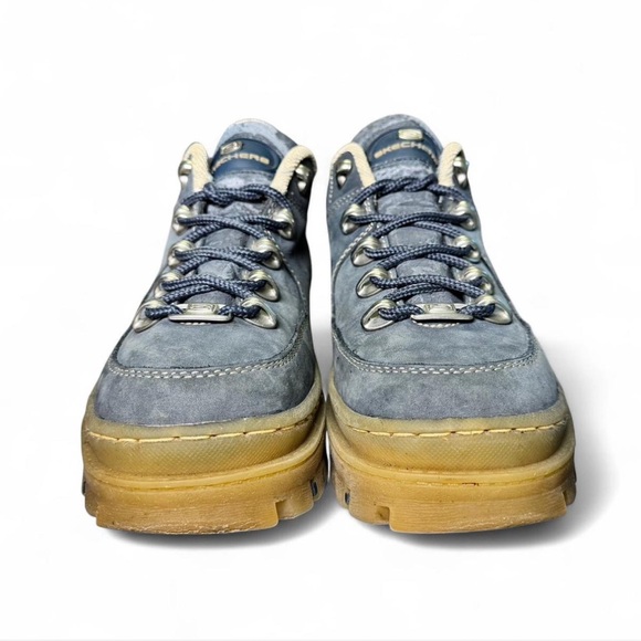 Vintage Sketchers Jammers Chunky Hiker Platform Sneakers Lug Sole Navy Size 8 - Picture 4 of 9